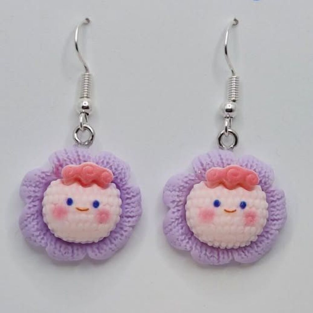 Cute Flower Earrings-Clip-ons